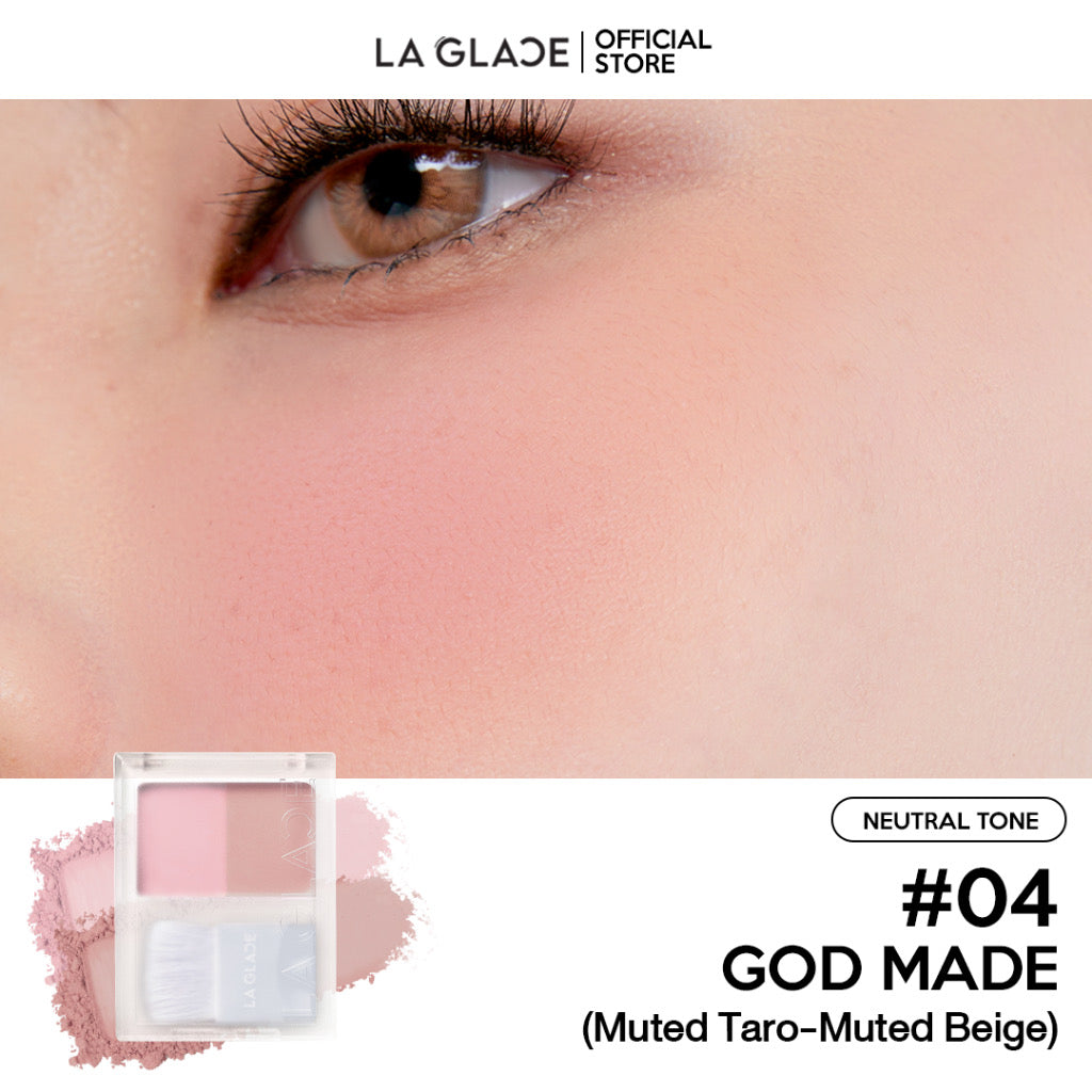 ✨ LA GLACE Brattitude Two Tone | ปัดแก้มแบบฝุ่น