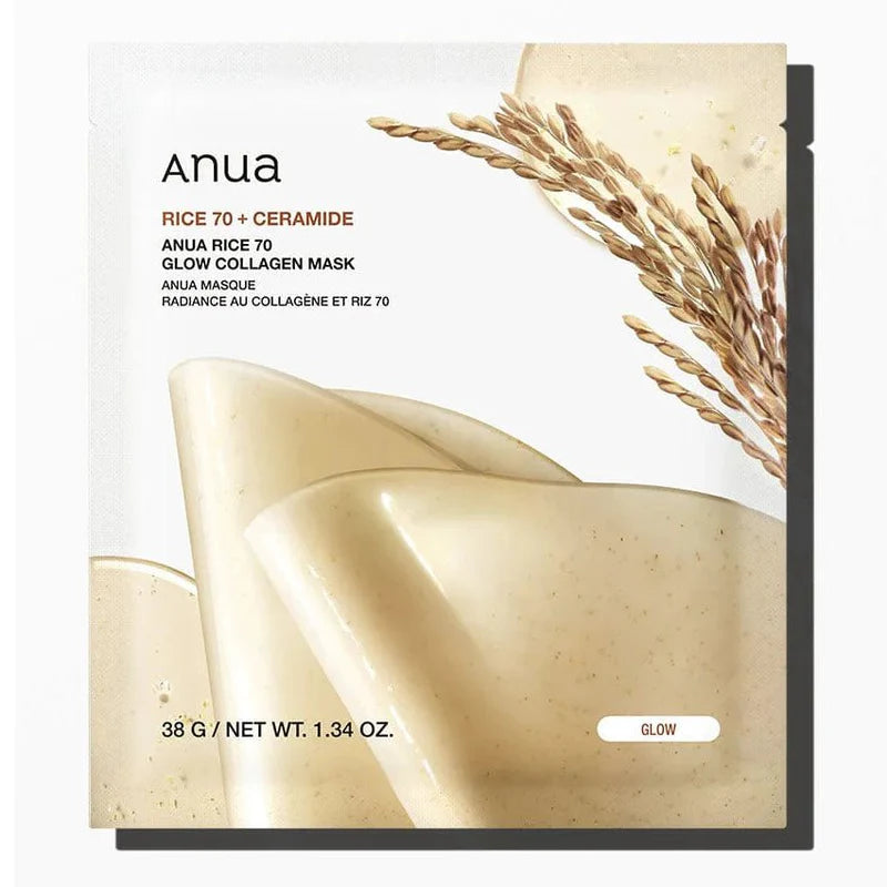 ANUA Rice 70 Glow Collagen Mask *1ea