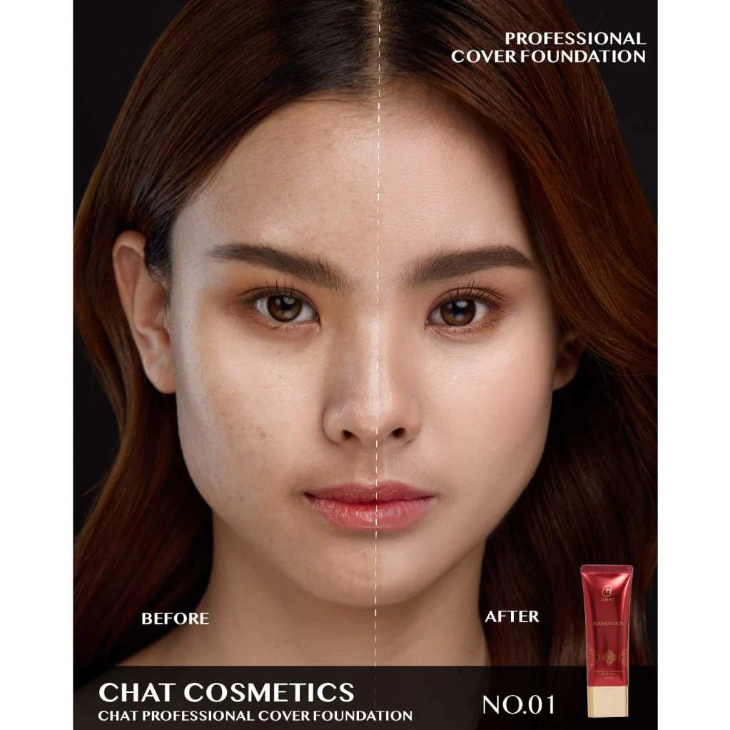 ⛔️ (Pre-order) CHAT COSMETICS Professional Foundation รองพื้นสูตรติดทนนาน 30ml.