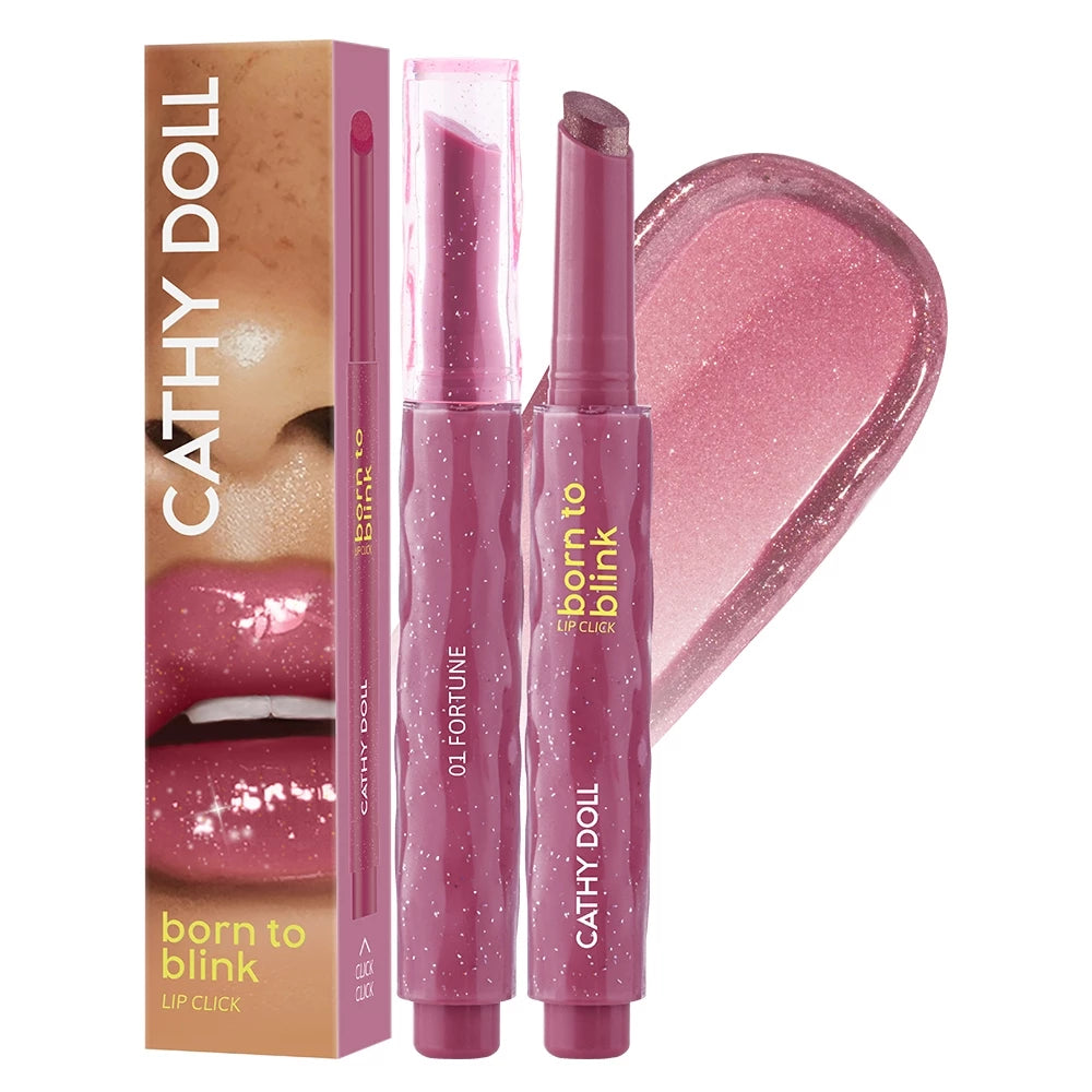 ⛔️ (Pre-order) CATHY DOLL Born To Bling Lip Click ลิปคลิกกลอสซี่บาล์ม สีชัดในปาดเดียว 2g.