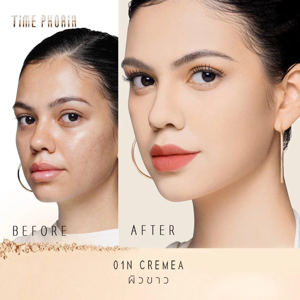 ⛔️ (Pre-order) TIME PHORIA Timeless Optima Cover-Blur Skin Perfection Powder Foundation รองพื้นแป้ง แตะเดียวจบ 8.5g.