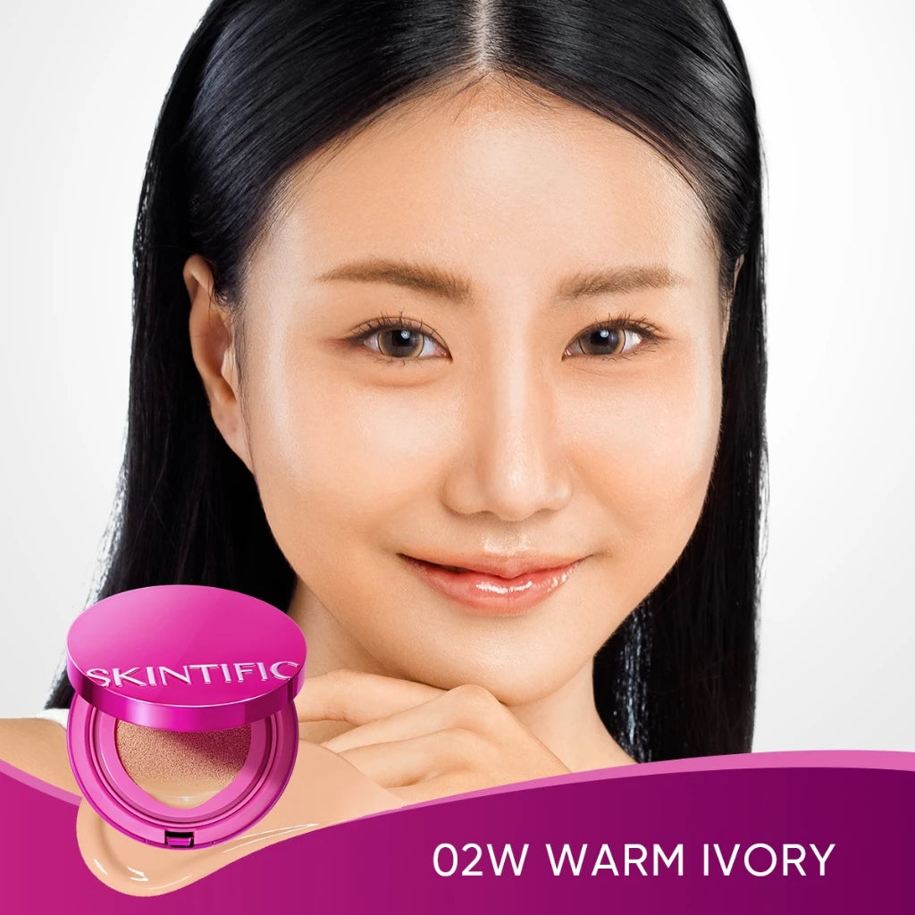 ⛔️ (Pre-order) SKINTIFIC Cover Glow Perfect Cushion คุชชั่นผิวฉ่ำโกลว์ ติดทน 10 ชั่วโมง 11g.