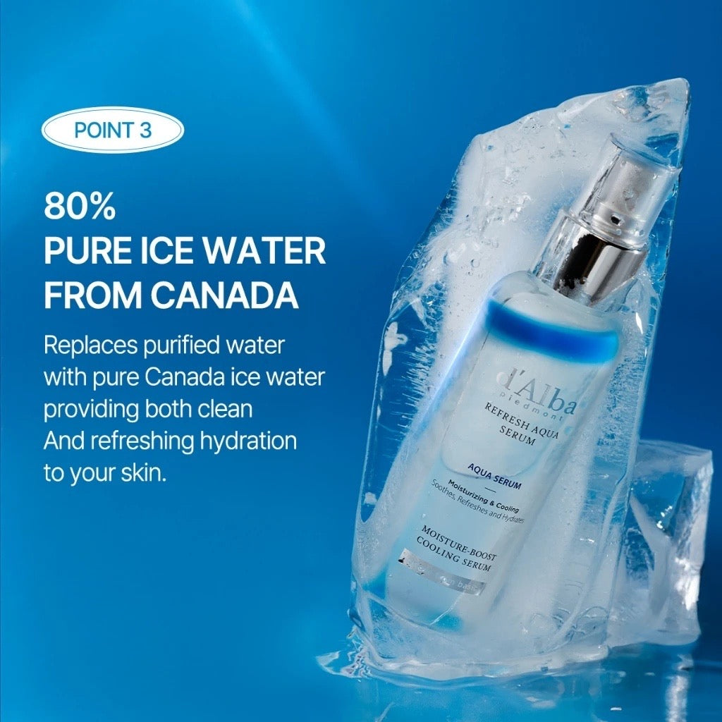 d'Alba Refresh Aqua Serum 100ml ดัลบา รีเฟรช อควา เซรั่ม สเปร์ยเซรั่มเติมความชุ่มชื้นให้ผิวล้ำลึก ลดอุณหภูมิ