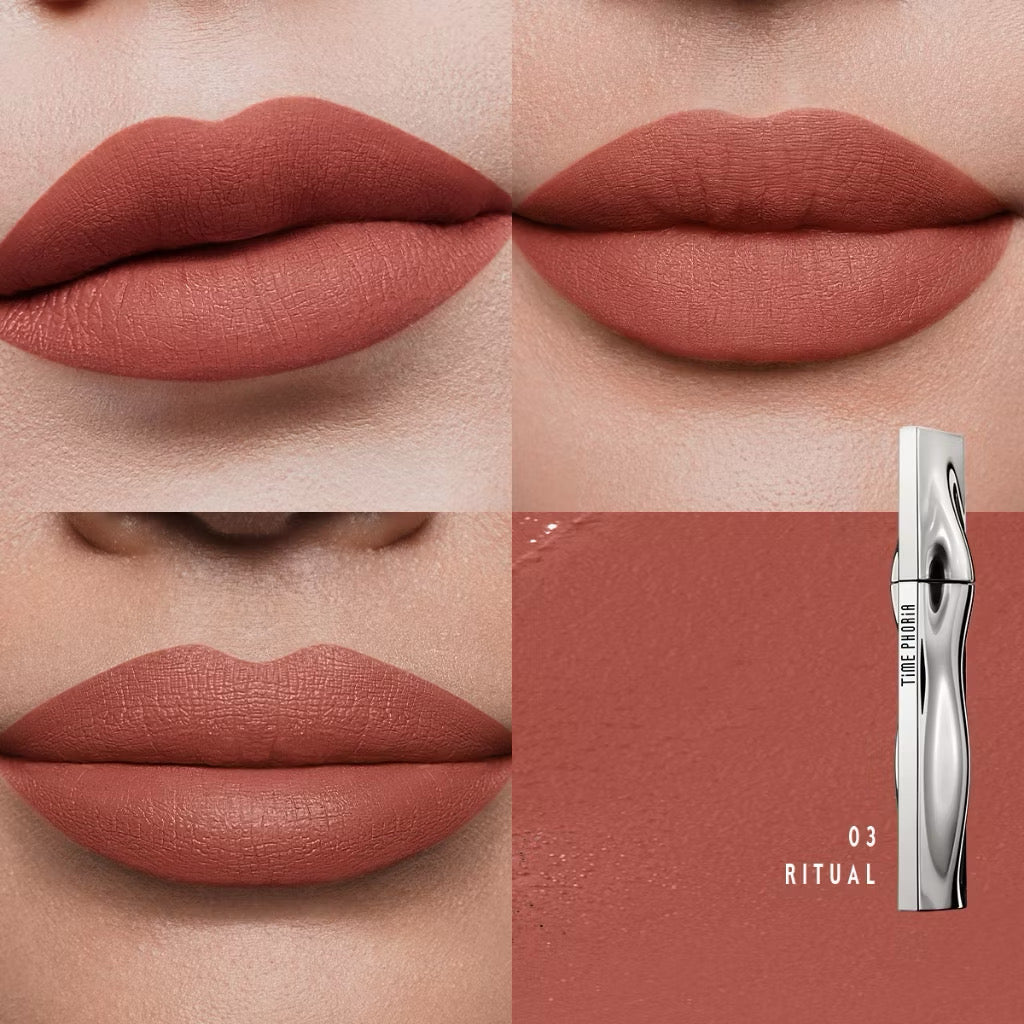 ⛔️ (Pre-order) TIME PHORIA Eternal Air Lip Matte ลิปสติกแมตต์เนื้อบางเบา เม็ดสีชัด ติดทนนาน 24 ชั่วโมง 4ml.