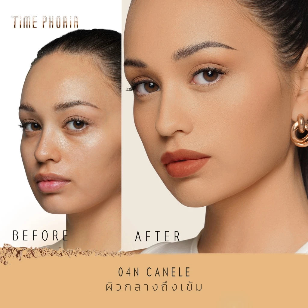⛔️ (Pre-order) TIME PHORIA Timeless Optima Cover-Blur Skin Perfection Powder Foundation รองพื้นแป้ง แตะเดียวจบ 8.5g.