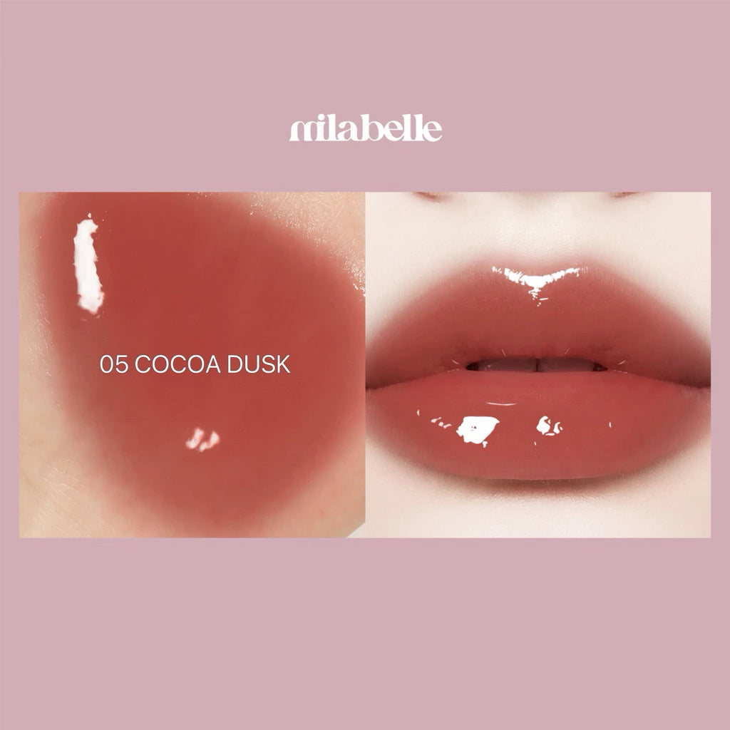 ⛔️(Pre-order) MILABELLE Glossy Fix Tint ลิปกลอสทิ้นท์ปากฉ่ำ เม็ดสีชัด ติดทนนาน 4g.