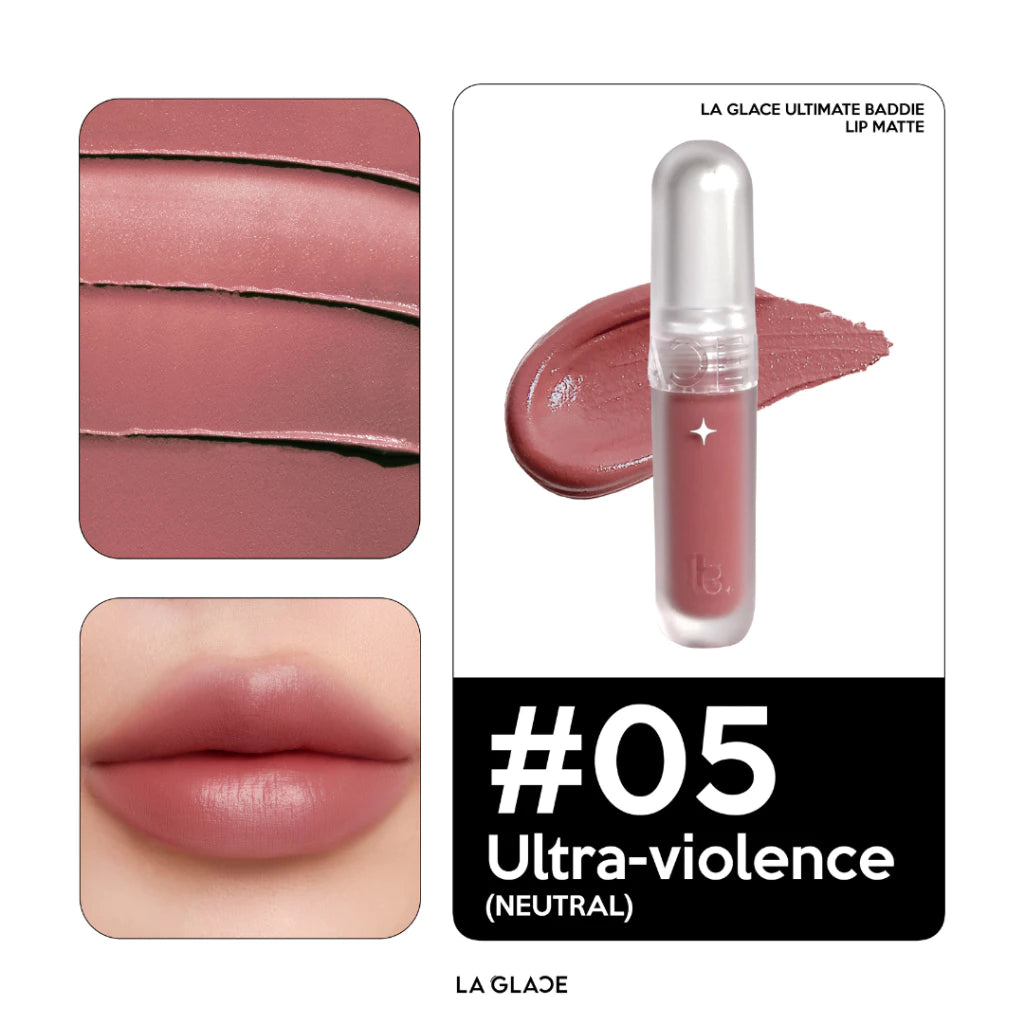 ⛔️ (Pre-order) LA GLACE Ultimate Baddie Lip Matte ลิปเนื้อนุ่ม soft matte 2.3g.