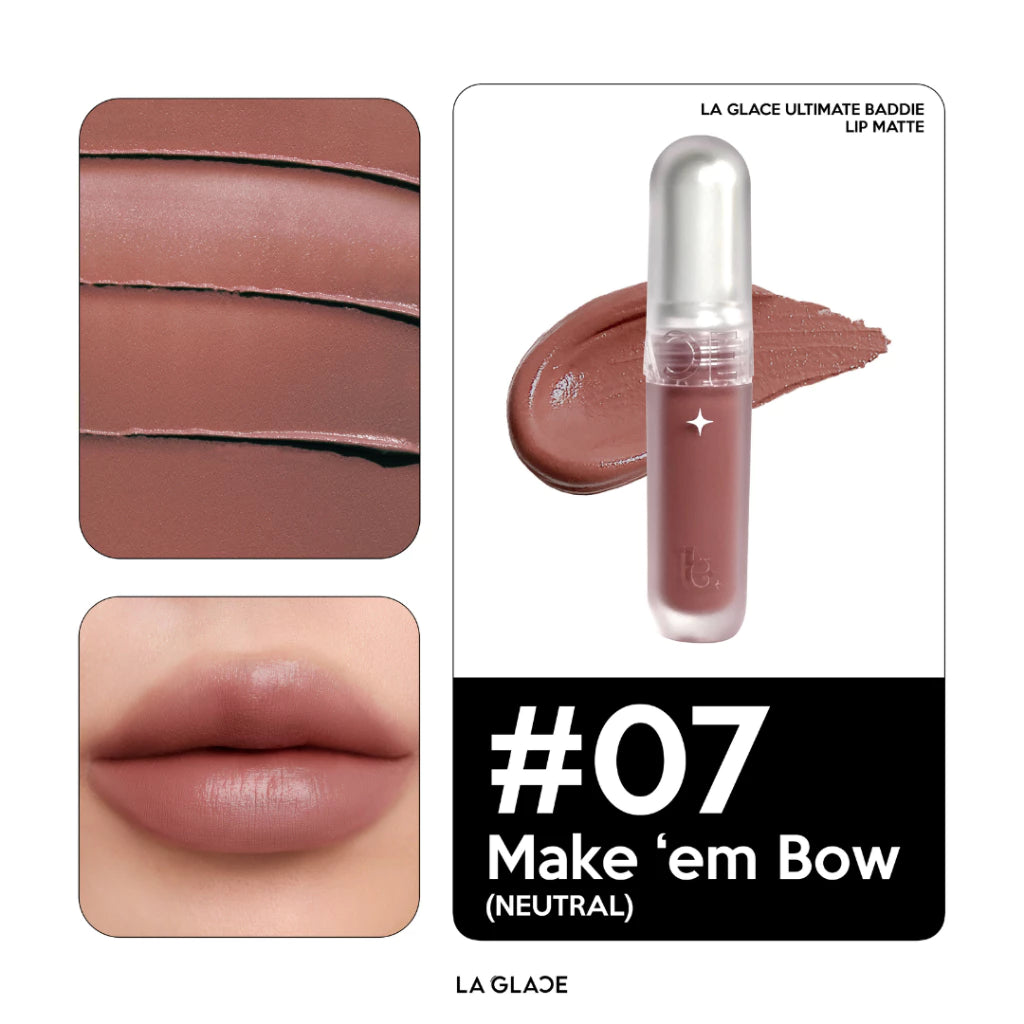 ⛔️ (Pre-order) LA GLACE Ultimate Baddie Lip Matte ลิปเนื้อนุ่ม soft matte 2.3g.