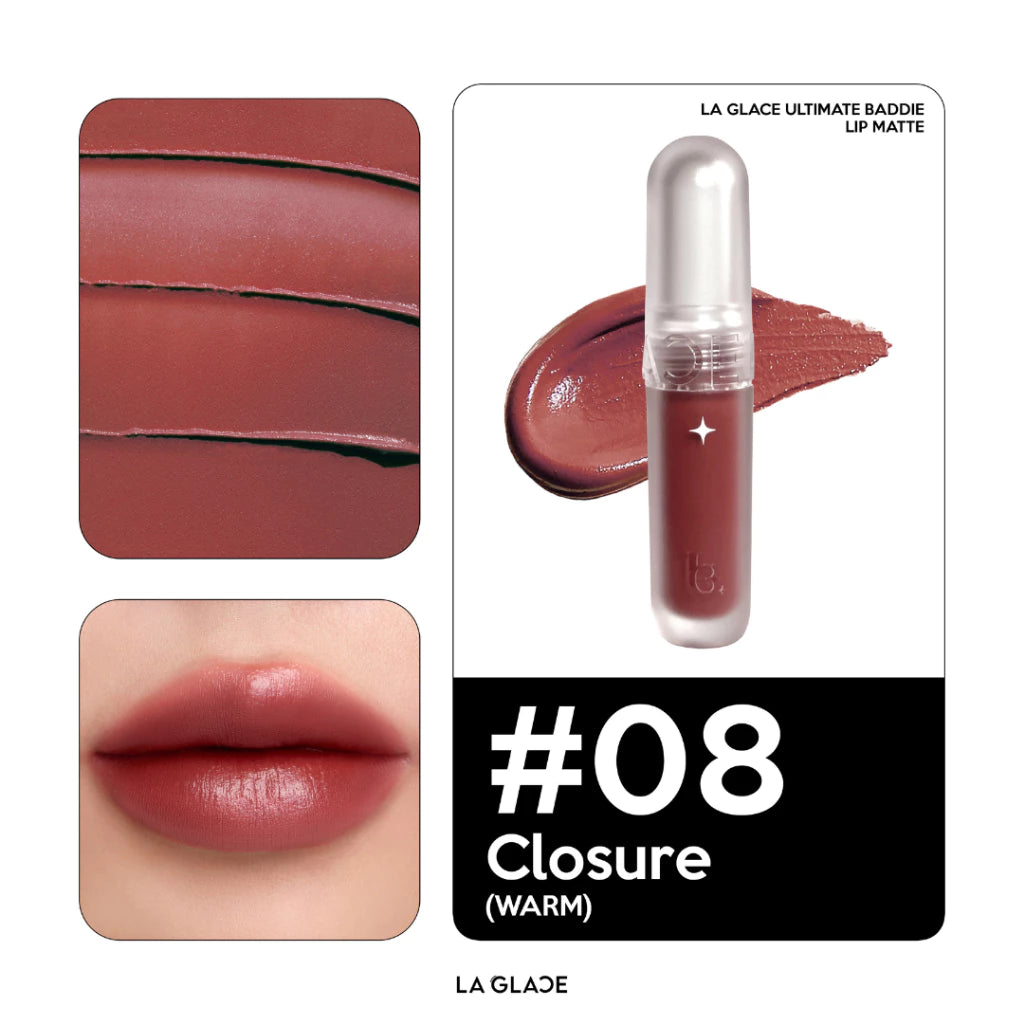 ⛔️ (Pre-order) LA GLACE Ultimate Baddie Lip Matte ลิปเนื้อนุ่ม soft matte 2.3g.