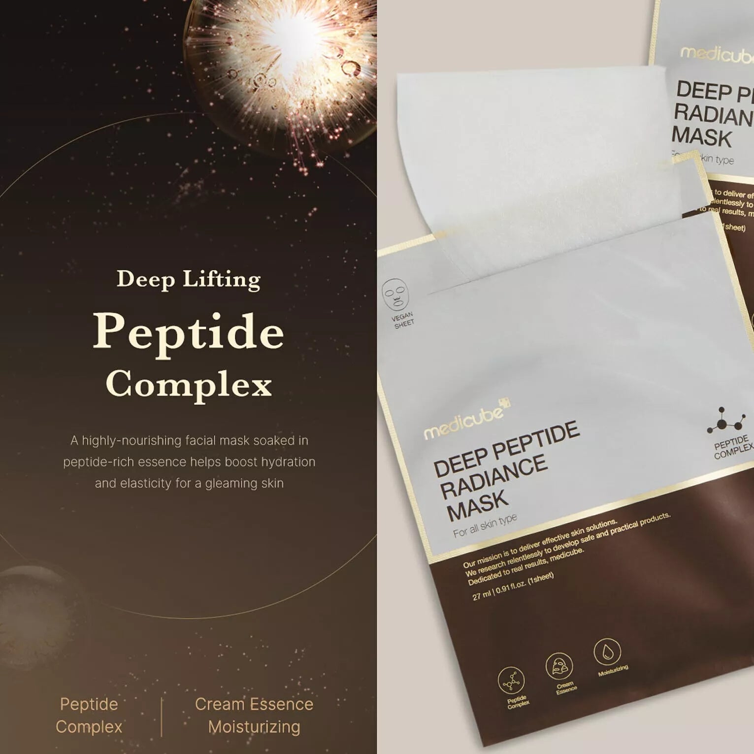 MEDICUBE Deep Peptide Radiance Mask 27ml *1ea