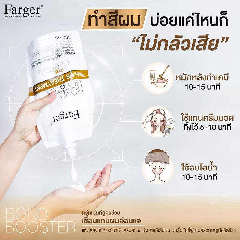 Farger Hair Treatment เชื่อมแกนผม กู้ผมเสีย ทรีทเม้นท์ บำรุงลึก2ชั้น ฟื้นบำรุงพันธะแกนผม 450ml (มี2สูตรให้เลือก)