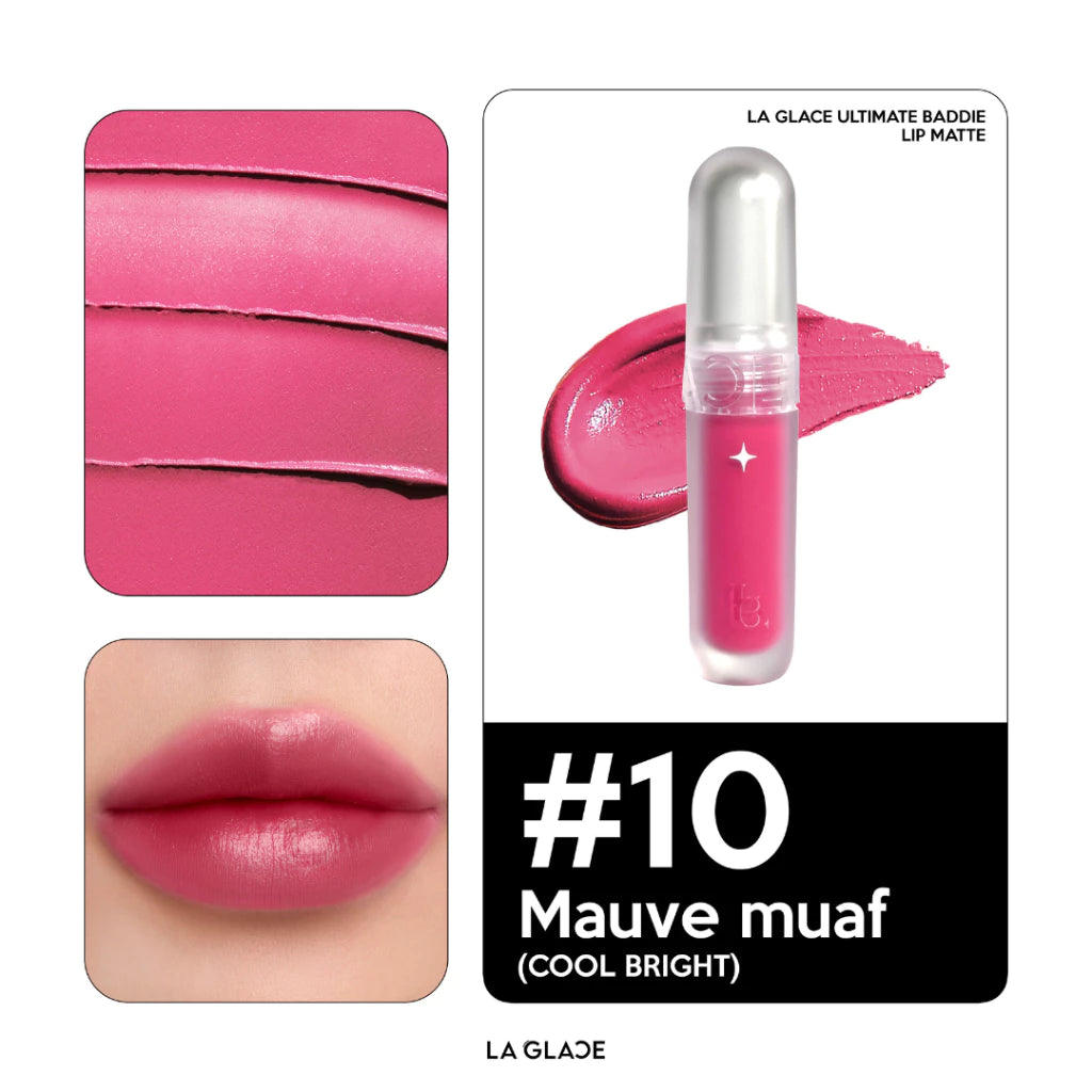 ⛔️ (Pre-order) LA GLACE Ultimate Baddie Lip Matte ลิปเนื้อนุ่ม soft matte 2.3g.