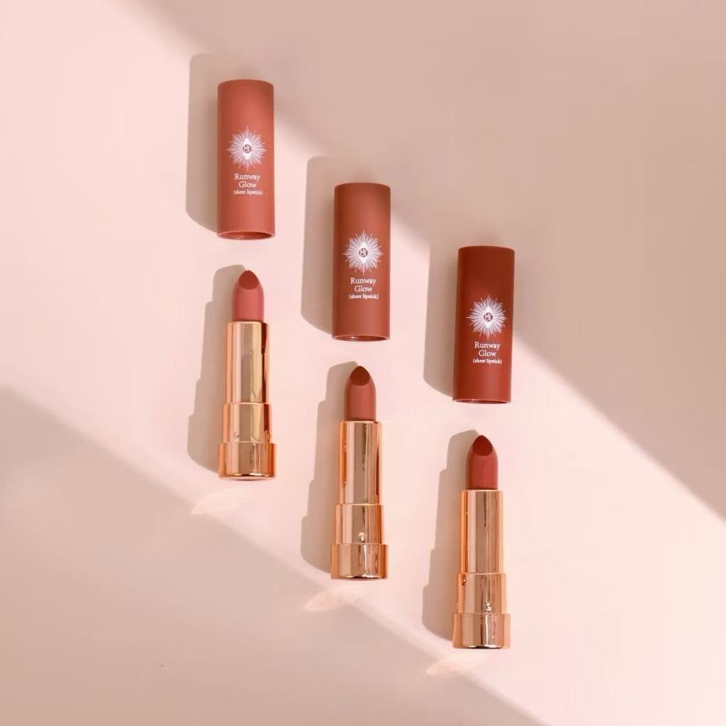 MYCA RUNWAY GLOW LIP SET ลิปเซ็ตโทนนู้ดน้ำตาล 1 เซ็ต 3 แท่ง