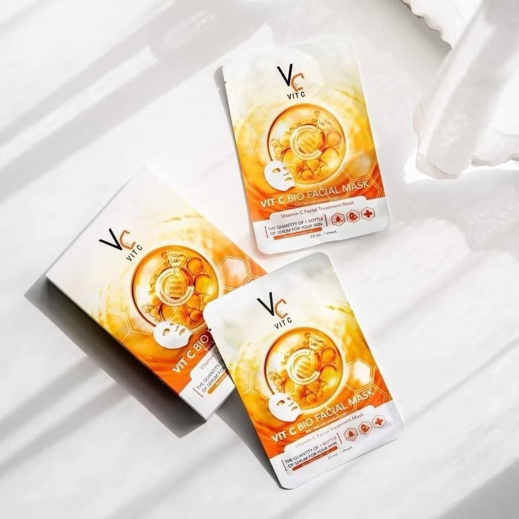 VIT C Bio Mask มาร์คหน้า สูตรลดหมองคล้ำ (แผ่น/กล่อง)
