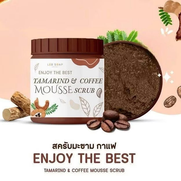LAB SOAP สครับมะขามกาแฟ เนื้อมูสขัดผิวตัว กระปุกใหญ่ 650g.