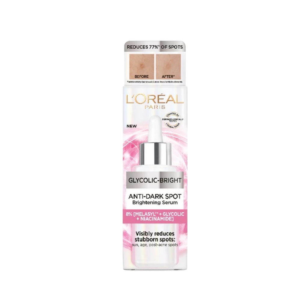 L'ORÉAL PARIS Glycolic Bright Anti-Dark Spot  Brightening Serum เซรั่มหน้าใส ลดริ้วรอย 30ml
