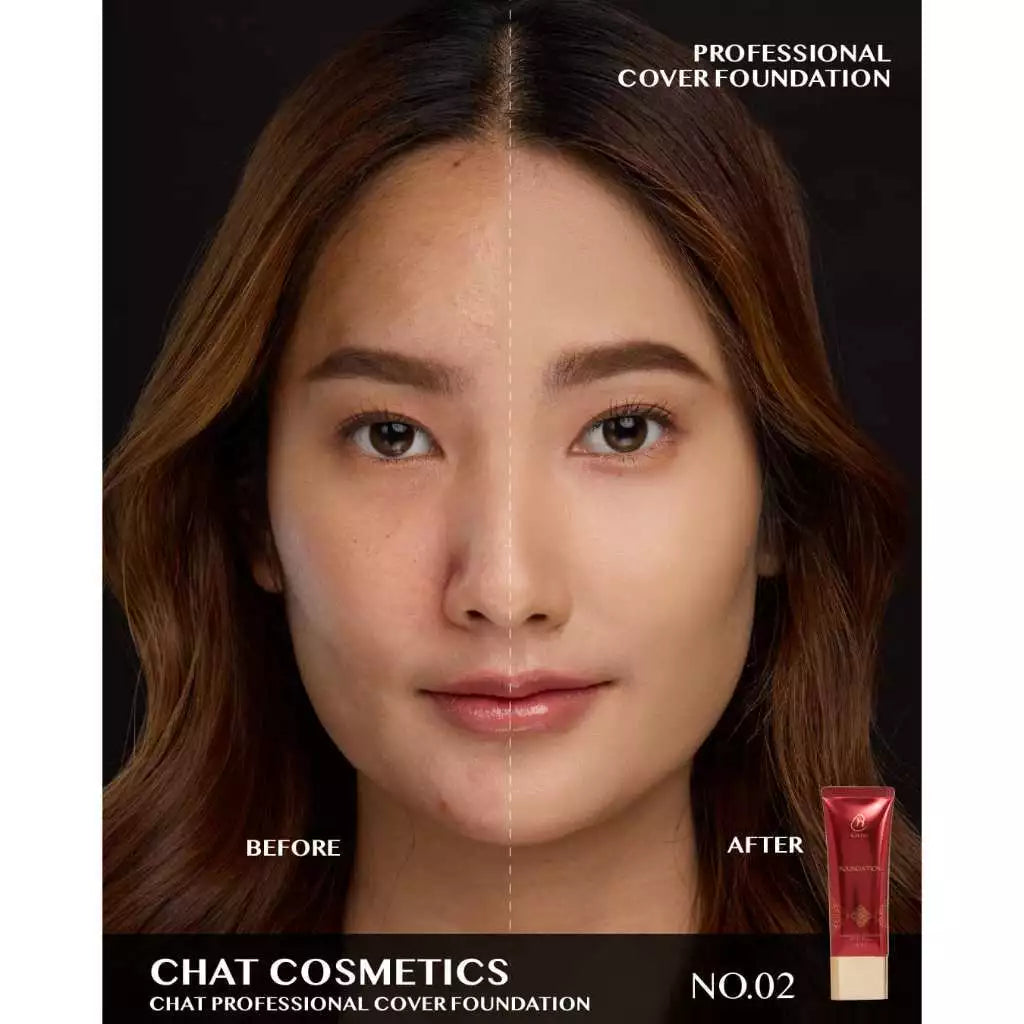 ⛔️ (Pre-order) CHAT COSMETICS Professional Foundation รองพื้นสูตรติดทนนาน 30ml.
