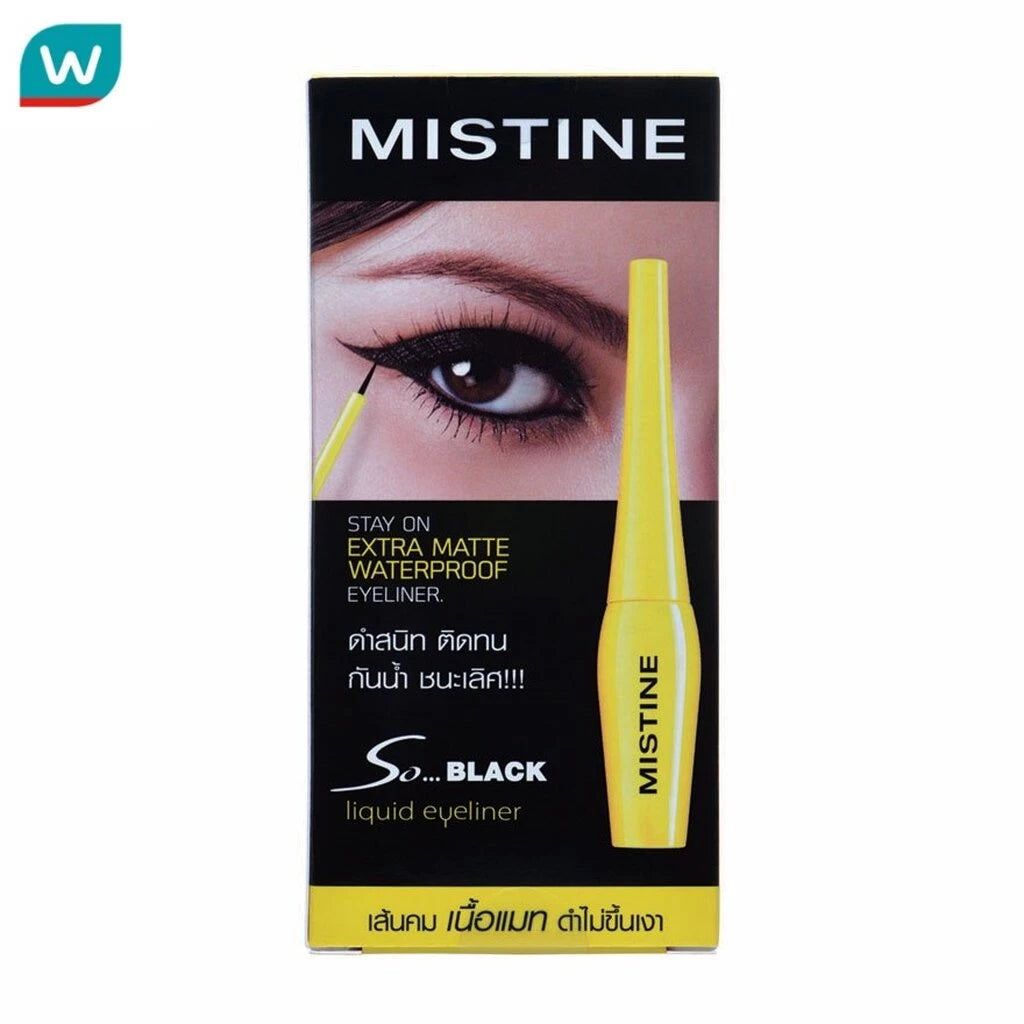 (Pre-order) Mistine มิสทิน โซ แบล็ค แมท ลิควิด อายไลเนอร์ 4.5 กรัม สีดำ