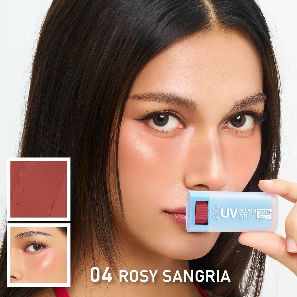 MizuMi UV Blush Stick SPF50+ PA++++ บลัชกันแดด แก้มกระจก ติดทนนาน 12 ชม. (มีให้เลือก 4 เฉด)
