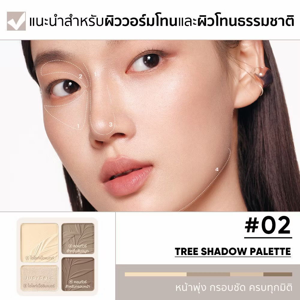 JUDYDOLL HIGHLIGHT & CONTOUR 9g จูดี้ดอล ไฮท์ไลท์ & คอนทัวร์ กันน้ำ ติดทนนาน (#01/#02)