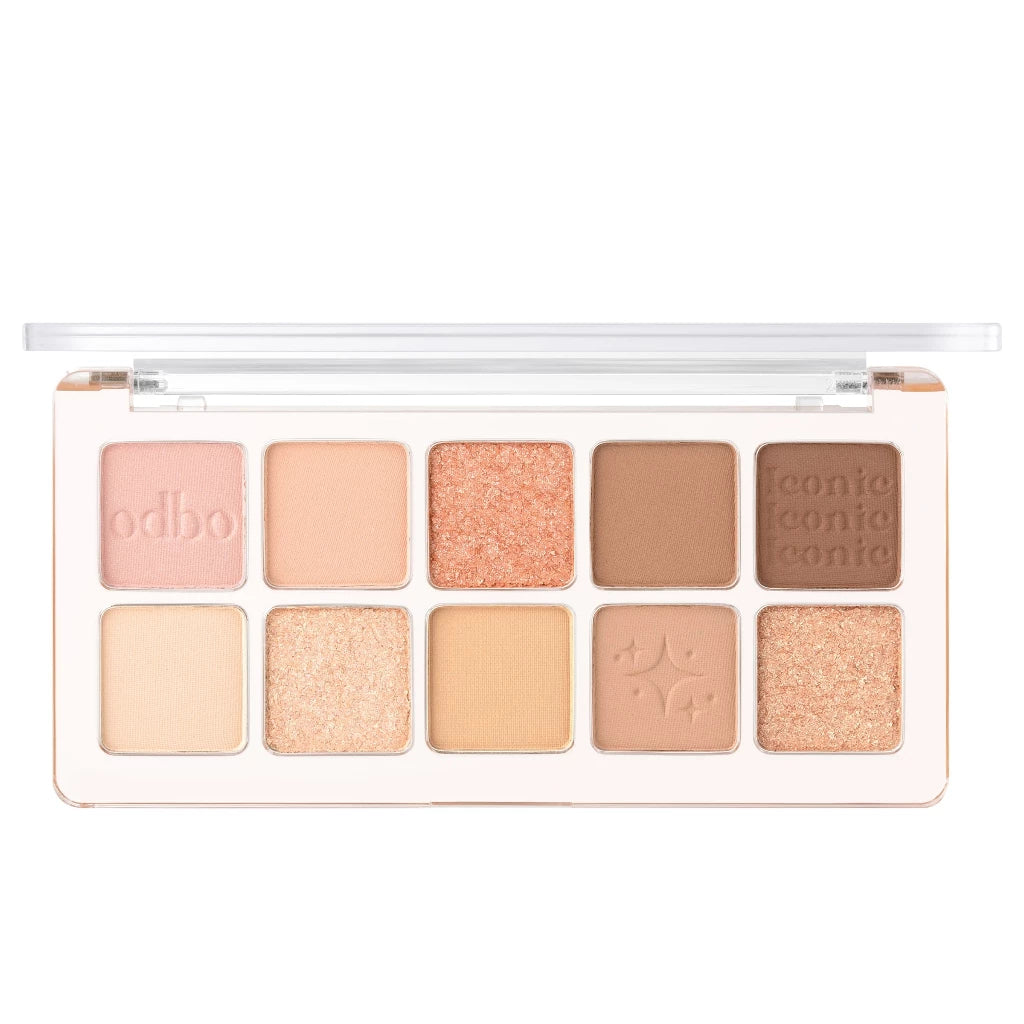 ⛔️ (Pre-order) ODBO Iconic Eyeshadow Palette – พาเลทอายแชโดว์ 10 สี แมทท์ & ชิมเมอร์ สีชัด เบลนด์ง่าย