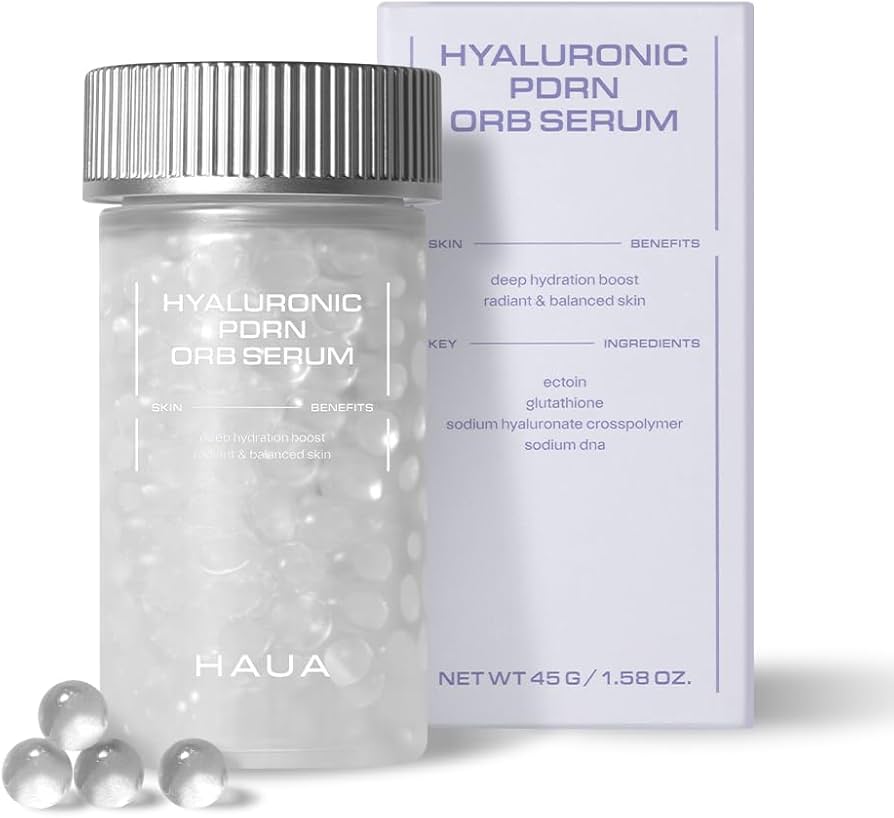 Haua Hyaluronic + PDRN 30,000 ppm ORB Serum  เซรั่มลูกบอลนวัตกรรม “แตกตัวเป็นเนื้อเซรั่ม” ฟื้นผิวเร่งด่วน ผิวฉ่ำน้ำ 45g