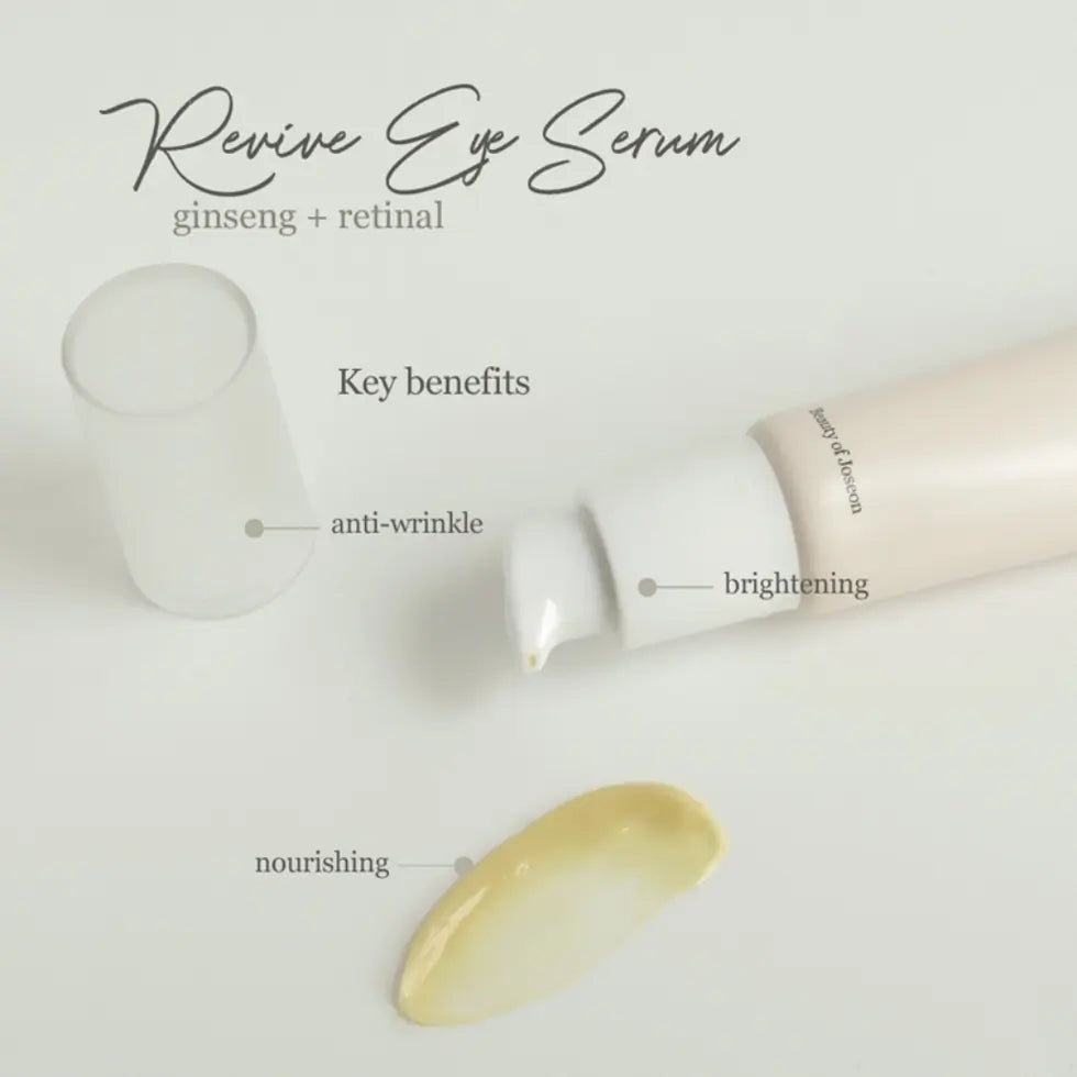 BEAUTY OF JOSEON
Revive Eye Serum: Ginseng + Retinal 30ml