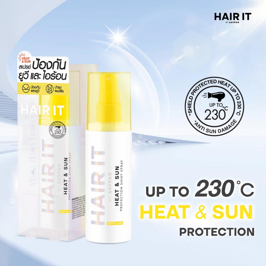 HAIR IT สเปรย์ป้องกันผมจากความร้อน 230° HEAT & SUN PROTECTION SHINY SPRAY 100g