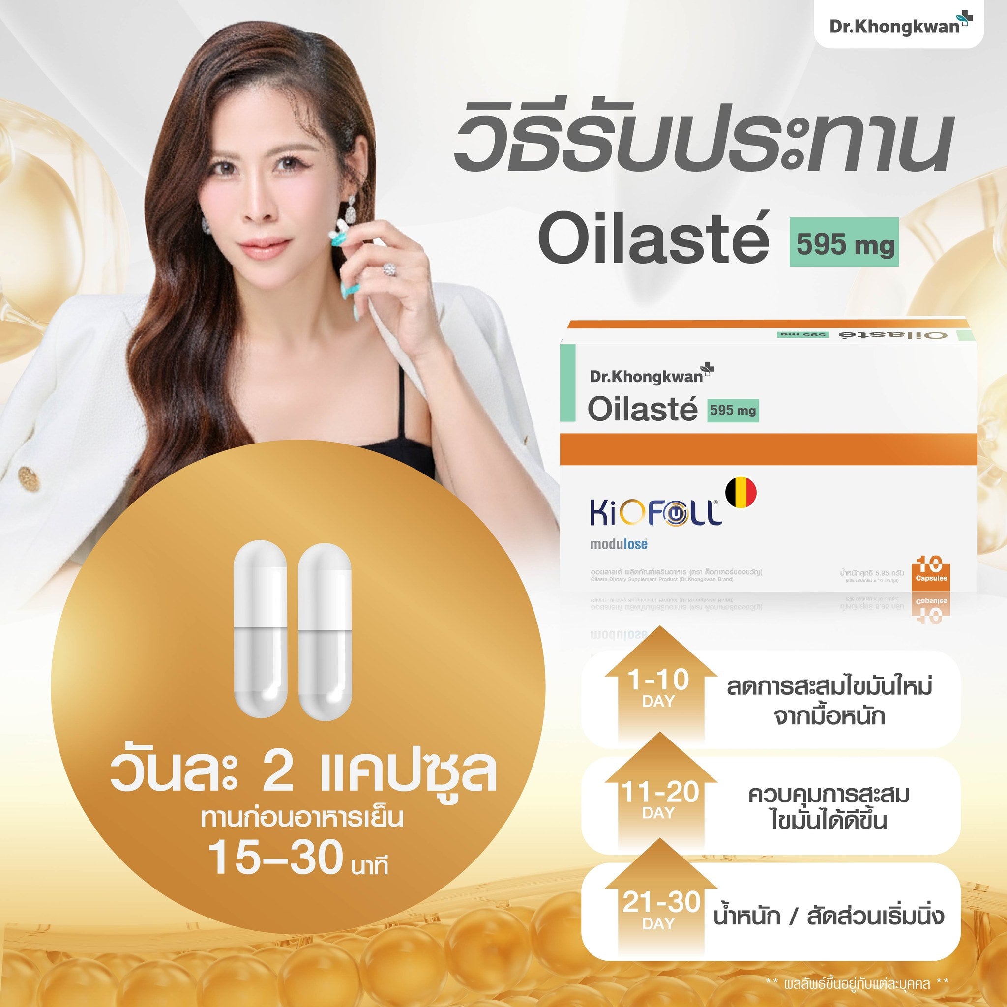 Oilaste Dr. Khongkwan ออยลาสเต้ หมอของขวัญ 1 กล่อง (10 แคปซูล)