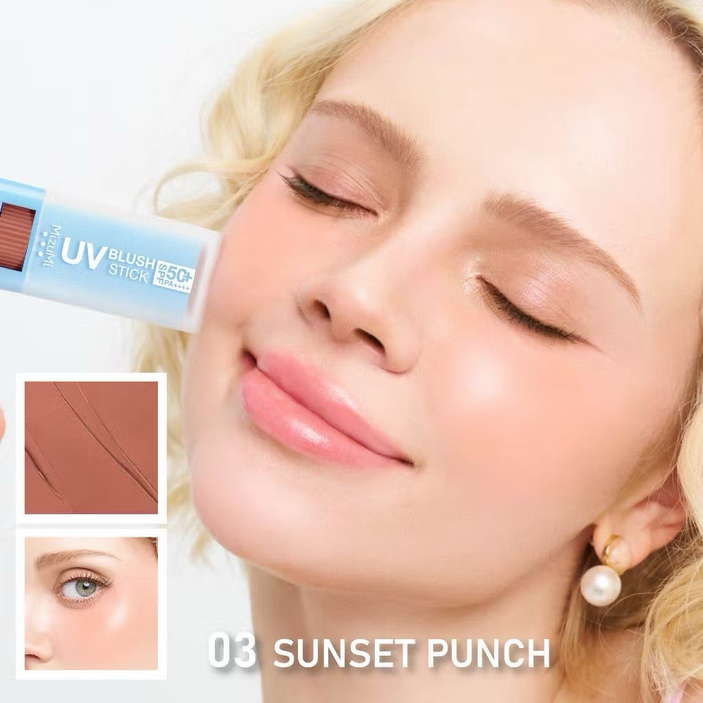 MizuMi UV Blush Stick SPF50+ PA++++ บลัชกันแดด แก้มกระจก ติดทนนาน 12 ชม. (มีให้เลือก 4 เฉด)