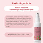 Oriental Princess สเปรย์ฉีดผิวกาย Story of Happiness Body Cologne Spray 100 ml กลิ่น Forever Bright
