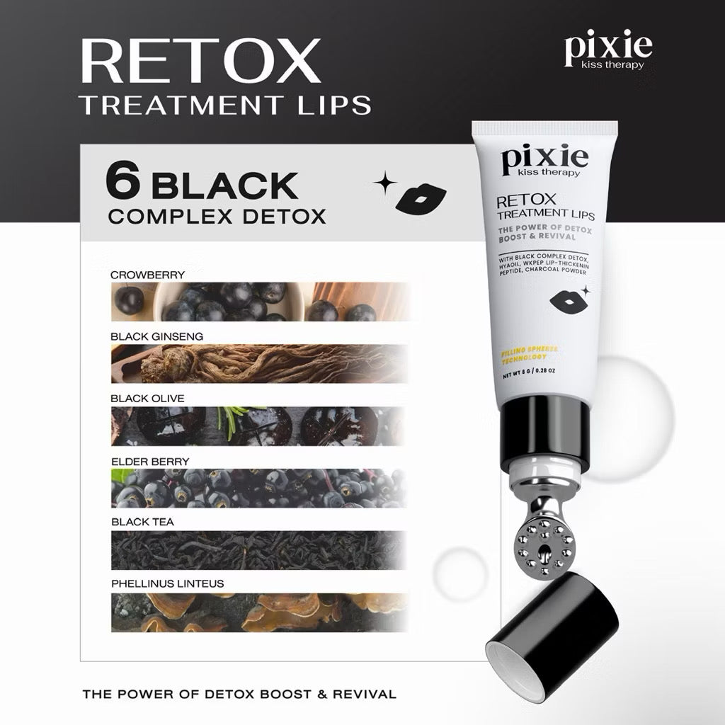 Pixie kiss retox treatment lip ลิปมาส์กปาก นวัตกรรมหัวนวด 11 ปุ่ม ลิปรีท๊อกลิปพิกซี่  ลิปแก้ปากคล้ำ ปากเหี่ยว