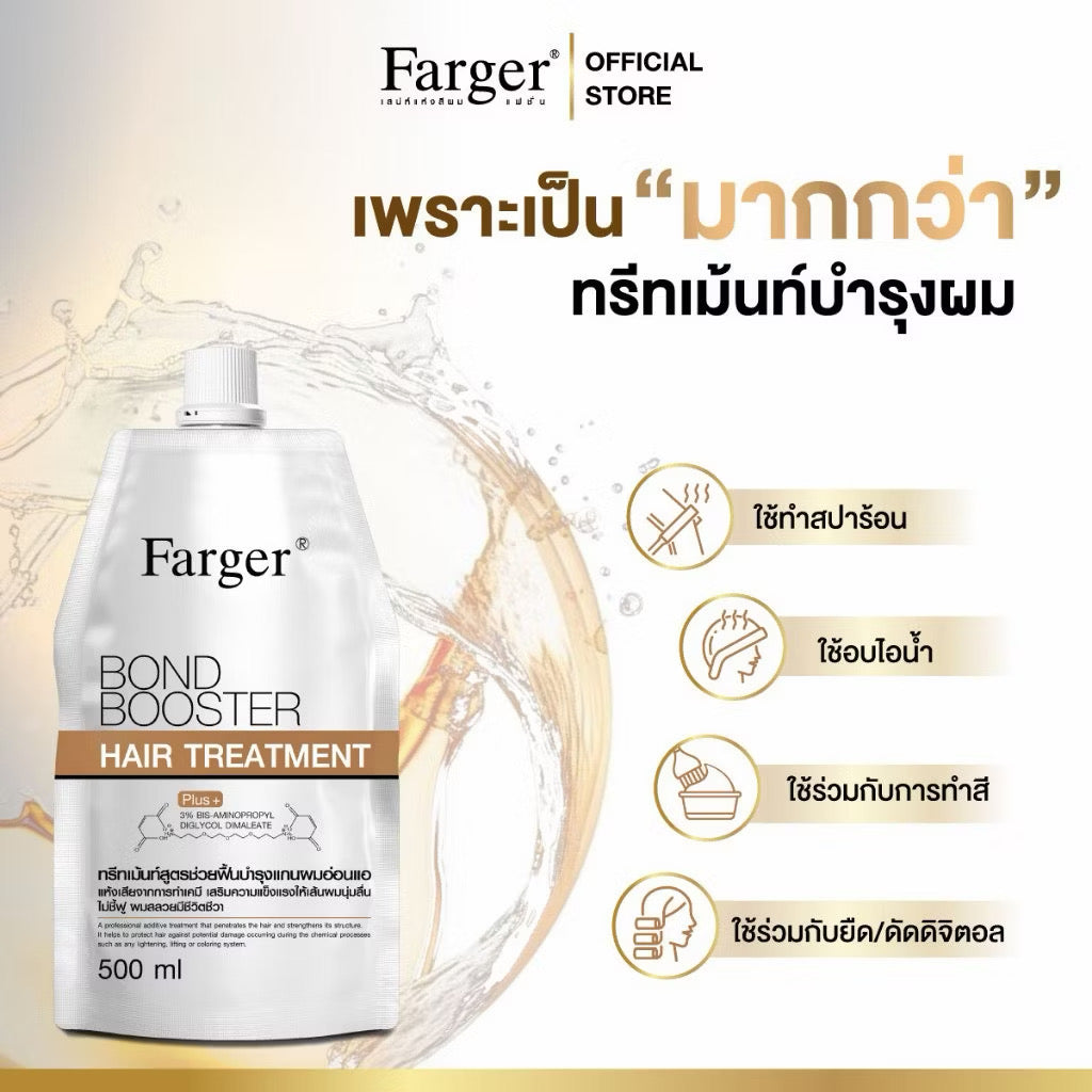 Farger Hair Treatment เชื่อมแกนผม กู้ผมเสีย ทรีทเม้นท์ บำรุงลึก2ชั้น ฟื้นบำรุงพันธะแกนผม 450ml (มี2สูตรให้เลือก)