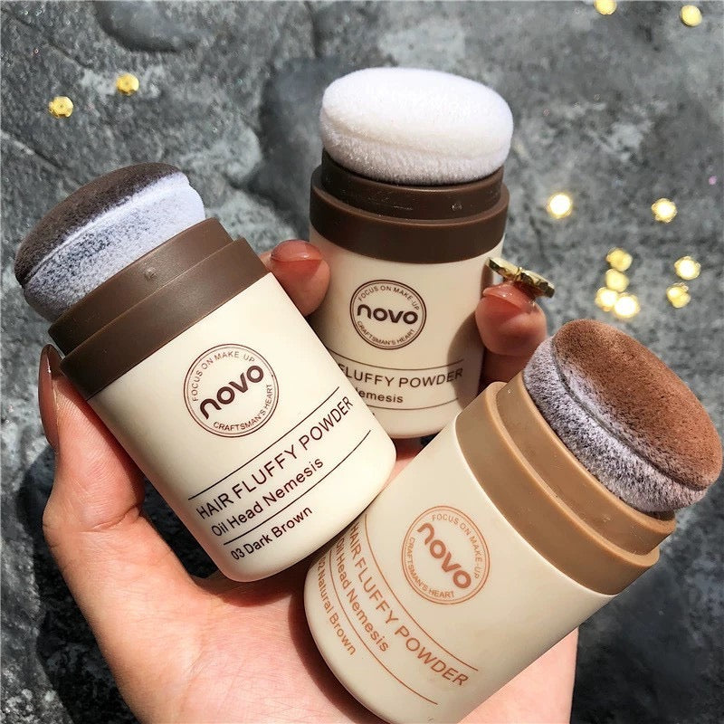 NOVO ผงแป้งปิดผมบาง แป้งปิดเหม่ง ผมน้อย ปิดผมขาว เพิ่มผมหนา Hairline Fluffy Powder