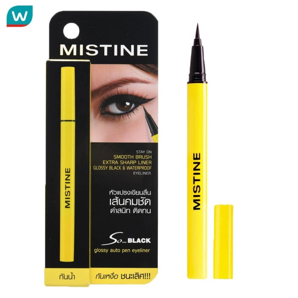 (Pre-order) Mistine มิสทิน โซ แบล็ค กลอสซี่ ออโต้ เพ็น อายไลน์เนอร์ Black