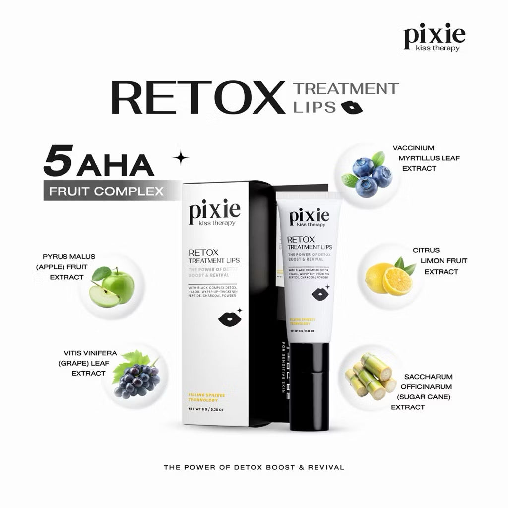 Pixie kiss retox treatment lip ลิปมาส์กปาก นวัตกรรมหัวนวด 11 ปุ่ม ลิปรีท๊อกลิปพิกซี่  ลิปแก้ปากคล้ำ ปากเหี่ยว