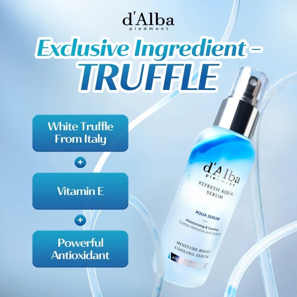 d'Alba Refresh Aqua Serum 100ml ดัลบา รีเฟรช อควา เซรั่ม สเปร์ยเซรั่มเติมความชุ่มชื้นให้ผิวล้ำลึก ลดอุณหภูมิ