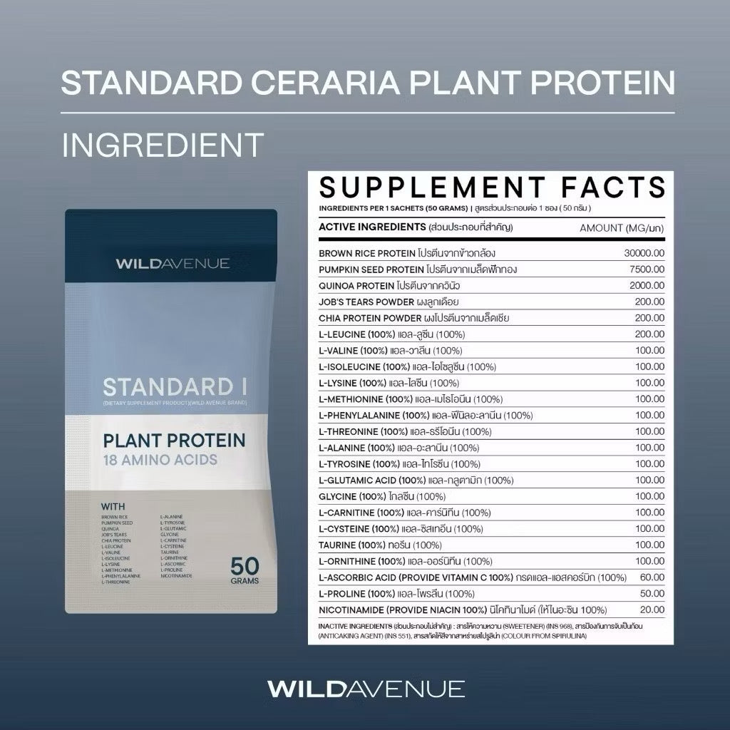 (Pre-order) Wild Avenue Standard Plant Protein 18 Amino Acids (แพคคู่/แยก)