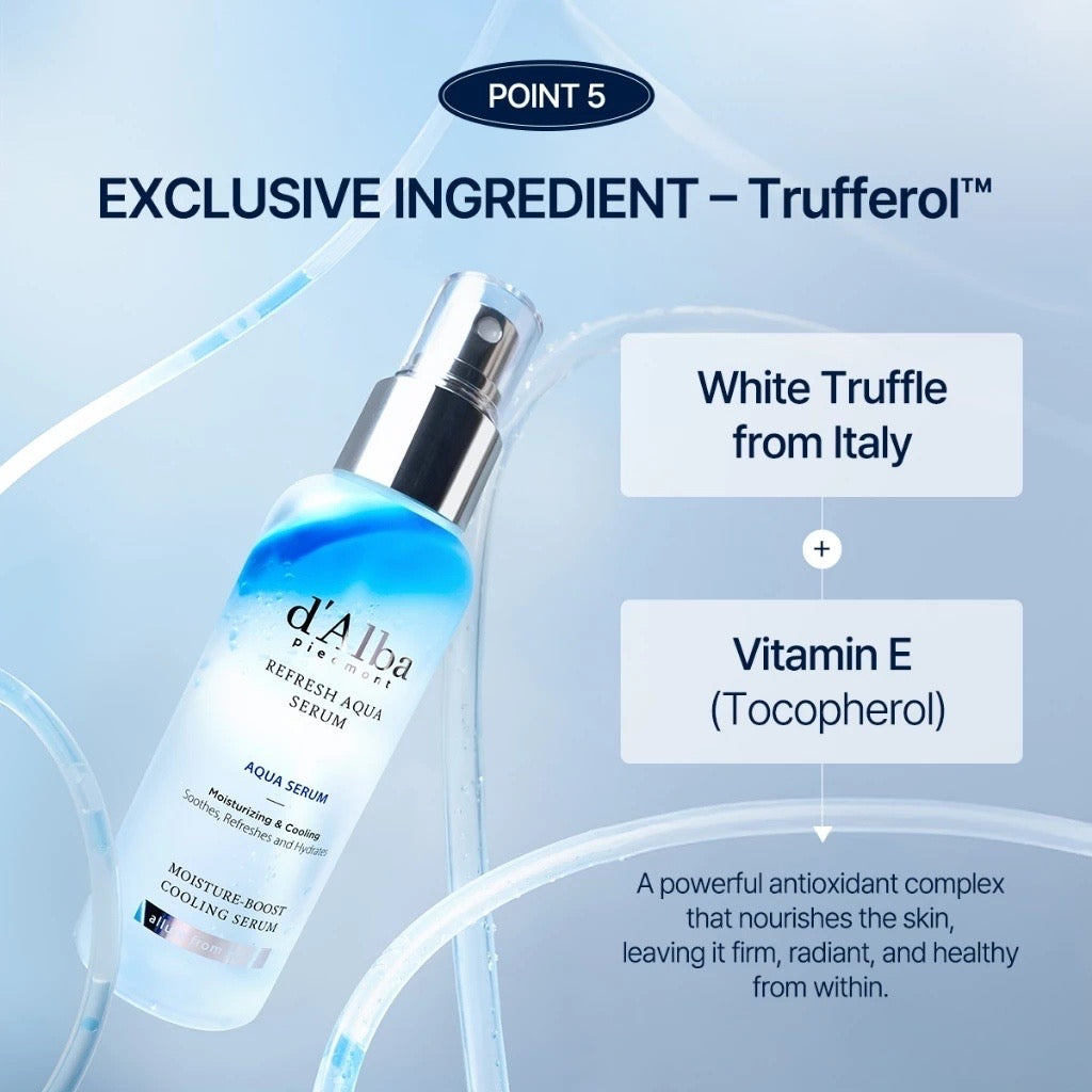 d'Alba Refresh Aqua Serum 100ml ดัลบา รีเฟรช อควา เซรั่ม สเปร์ยเซรั่มเติมความชุ่มชื้นให้ผิวล้ำลึก ลดอุณหภูมิ