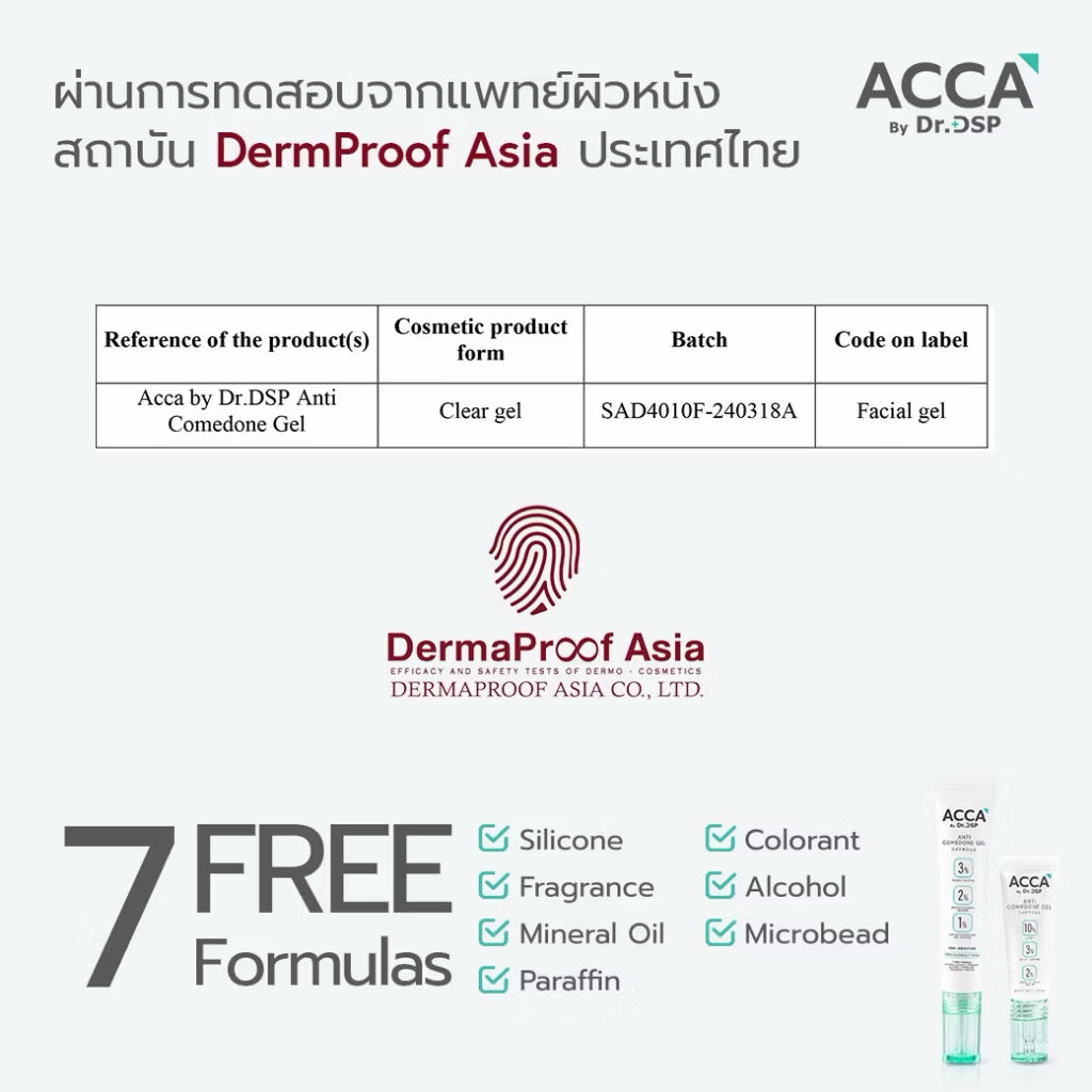 💚 Acca by Dr. DSP Anti Comdone Gel เวชสำอาง #เจลแต้มสิวผด จัดการปัญหาสิวอุดตัน 15g ⛔️13/5