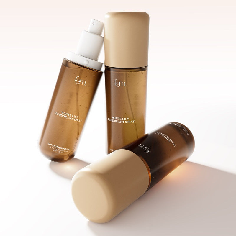 FEM White Lily Deodorant Spray 100ml. - สเปรย์ระงับเหงื่อและกลิ่นกาย ปราศจากแอลกอฮอล์