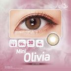 Kitty Kawaii Contact Lens : Mini Olivia (Light Brown) 1 คู่ -คอนเทคเลนส์รายเดือน ค่าสายตาปกติ 0.00