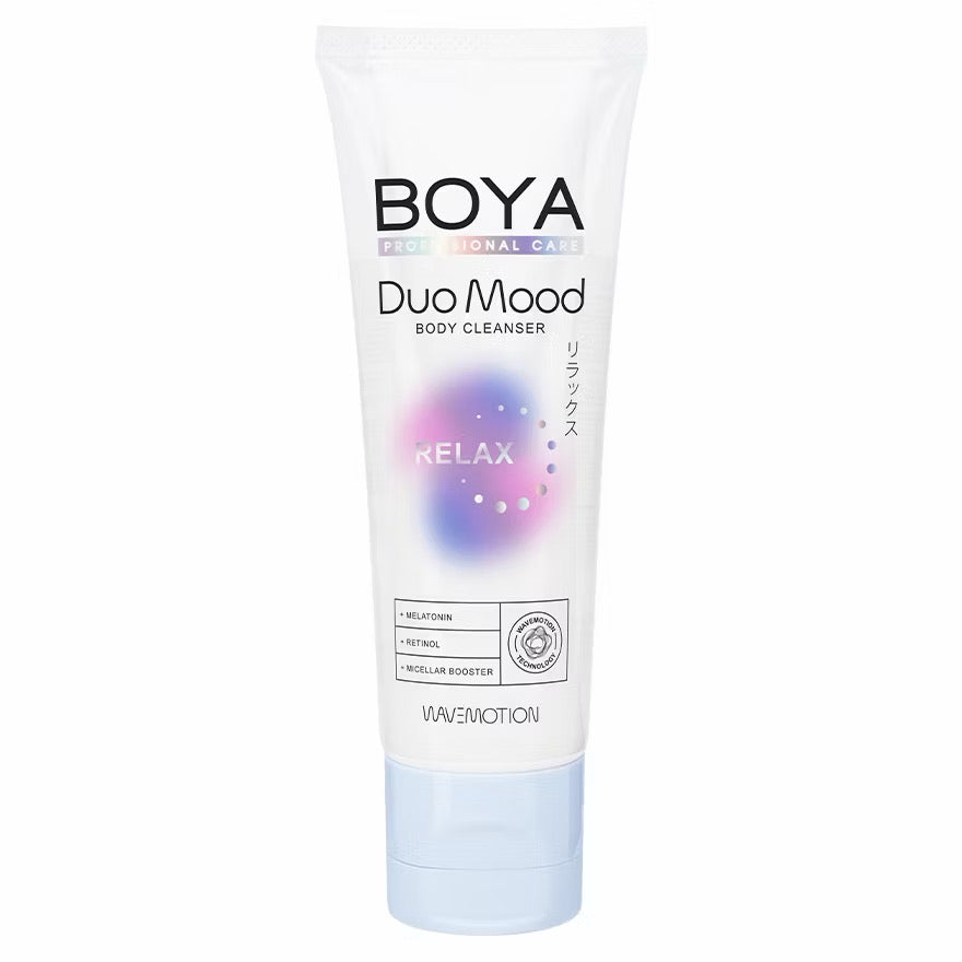Boya Duo Mood Body บอดี้คลีนเซอร์ เจลอาบน้ำมูสบูสฟิล พร้อมบำรุงในตัว แบบ2 in 1 (สูตรปลุกพลัง/สูตรผ่อนคลาย)