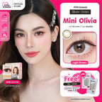 Kitty Kawaii Contact Lens : Mini Olivia (Light Brown) 1 คู่ -คอนเทคเลนส์รายเดือน ค่าสายตาปกติ 0.00