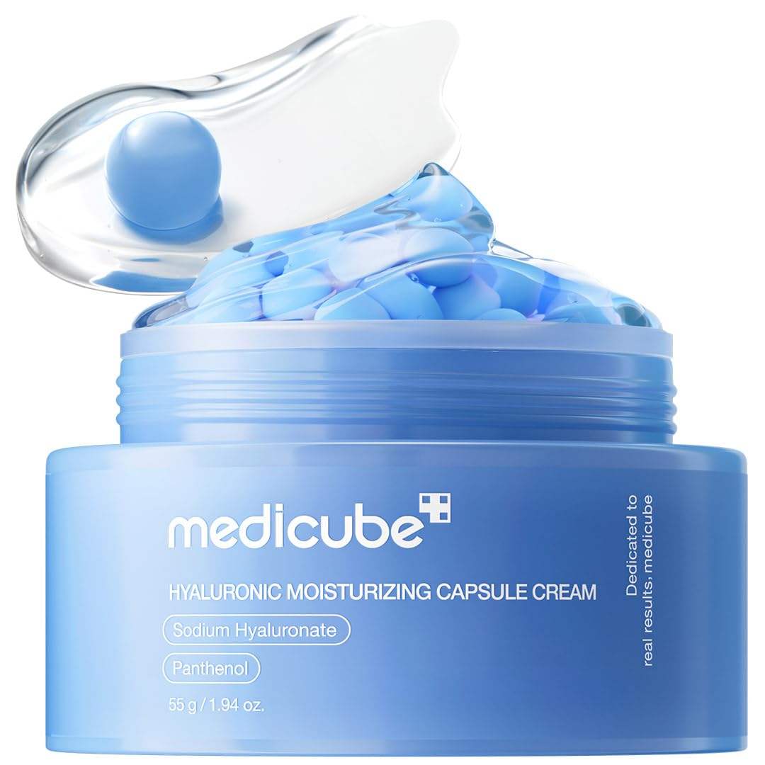 MEDICUBE Hyaluronic Moisturizing Capsule Cream ครีมแคปซูลผสมเจล เติมความชุ่มชื้นล้ำลึก 55g.