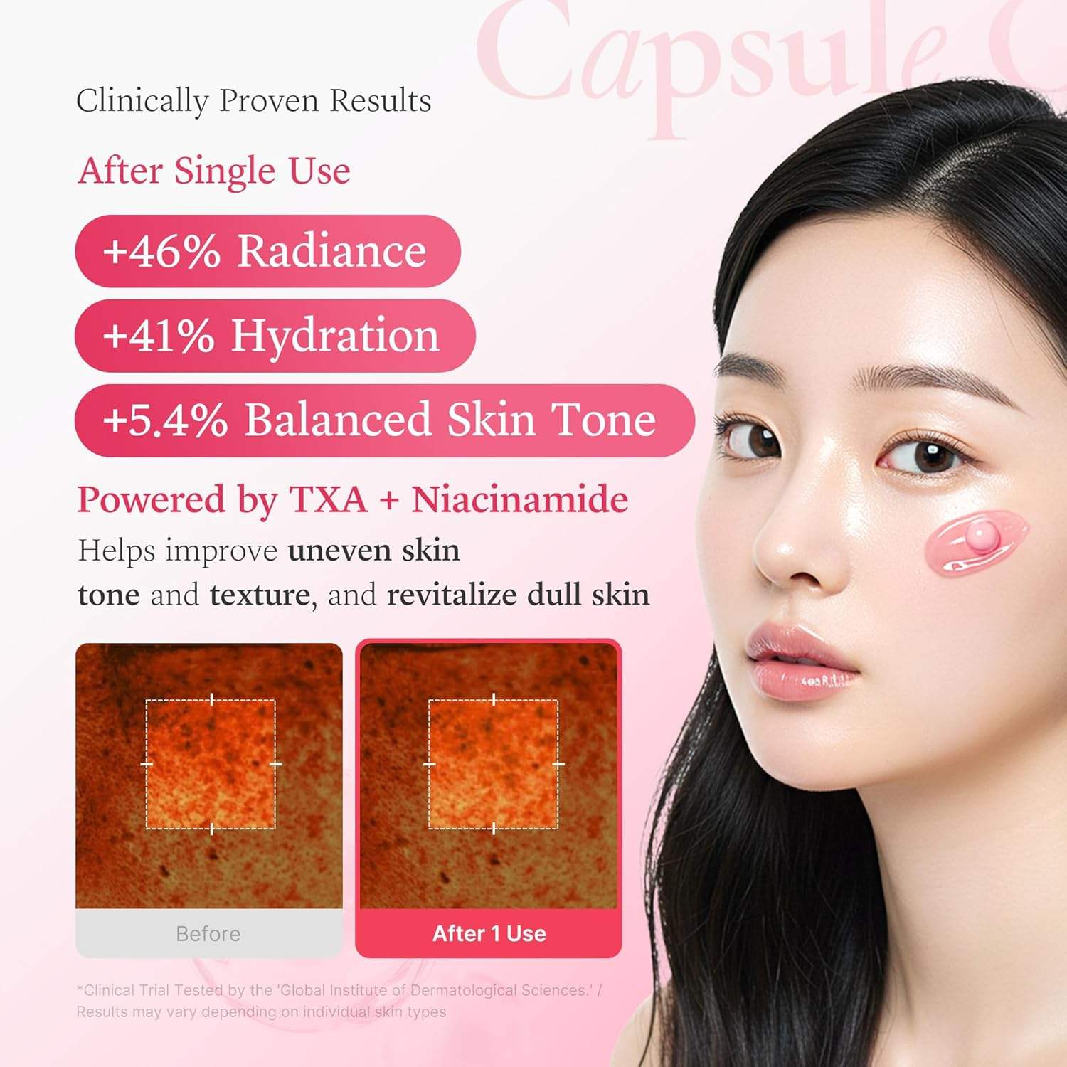 MEDICUBE TXA Niacinamide Capsule Cream ครีมแคปซูลผสมเจล ดูโกลว์ ฉ่ำใสแบบ glass skin 55g.
