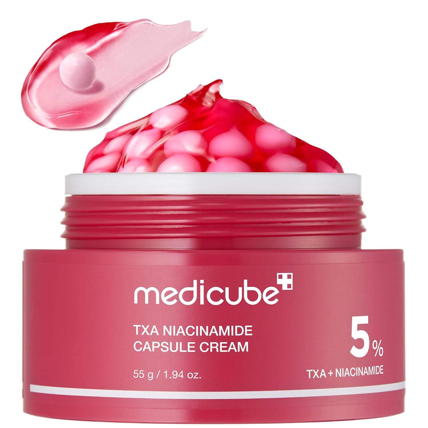 MEDICUBE TXA Niacinamide Capsule Cream ครีมแคปซูลผสมเจล ดูโกลว์ ฉ่ำใสแบบ glass skin 55g.