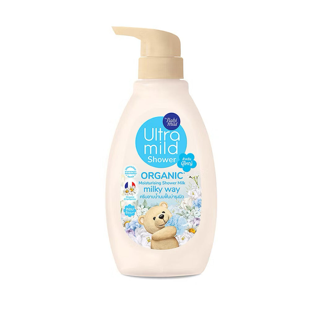 Babimild เบบี้มายด์ อัลตร้ามายด์ ออร์แกนิค ชาวเวอร์ มิลค์ มิลค์กี้เวย์ 380ml