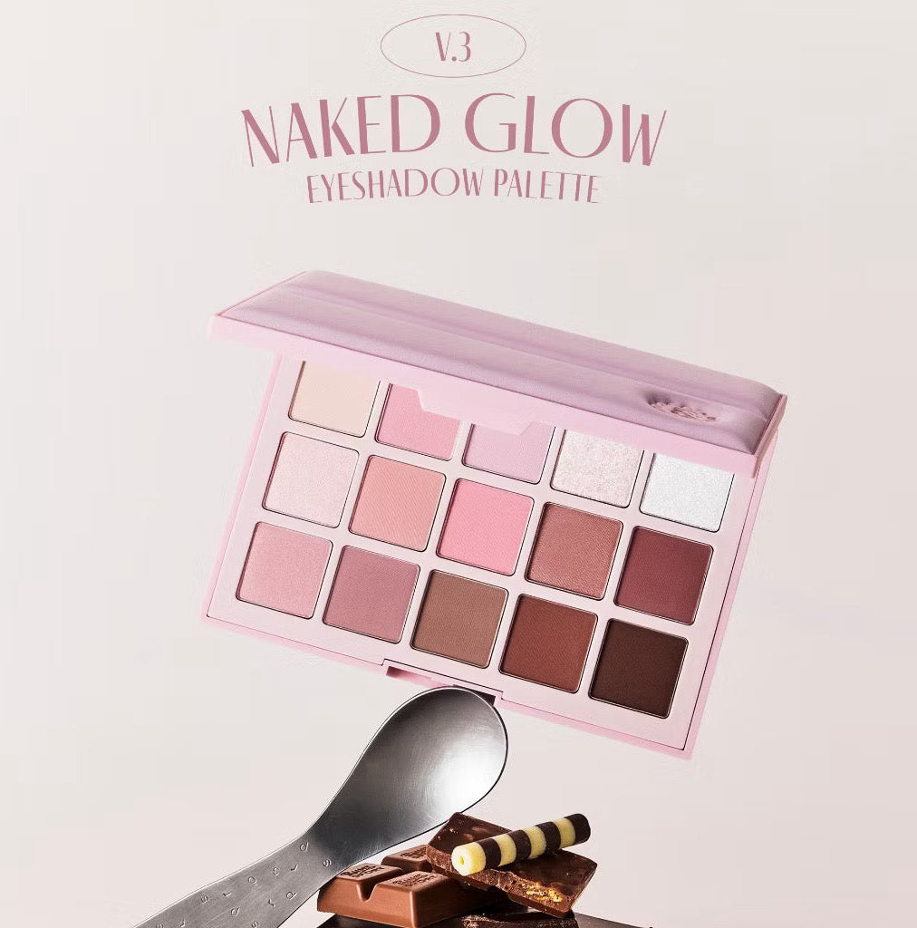 ⛔️ (Pre-Order)SUPERMOM l NAKED GLOW EYESHADOW PALETTE V.3 อายแชโดว์ 15 สี