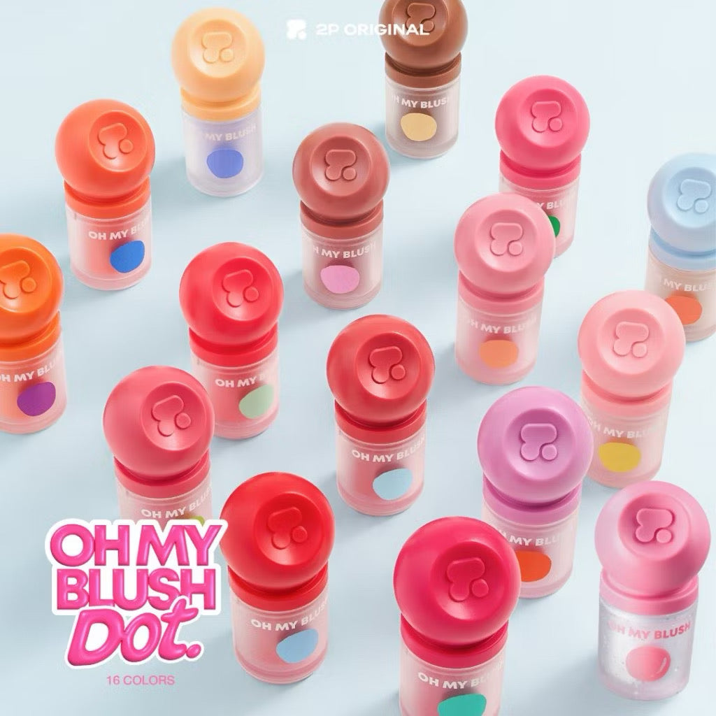 ⛔️ (Pre-Order)OH MY BLUSH DOT #บลัชหัวโต #ohmyblushdot (16 Colors) 3g.